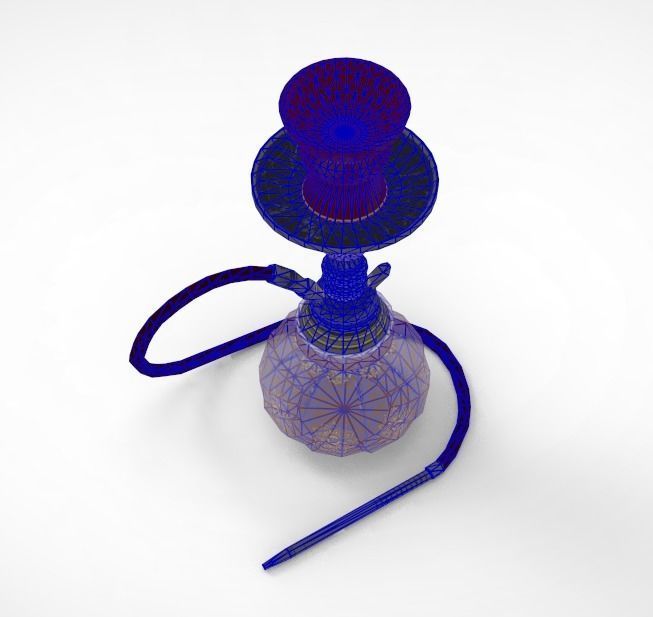 Low Poly Turkish Hookah Low-poly 3D model_5