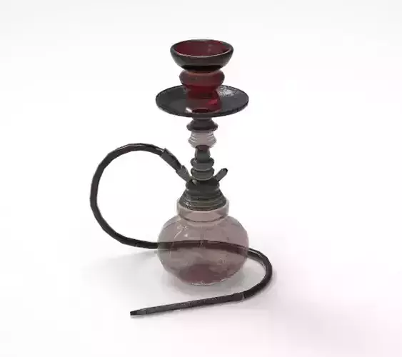 Low Poly Turkish Hookah Low-poly 3D model