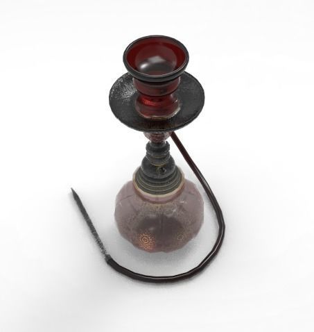 Low Poly Turkish Hookah Low-poly 3D model_1