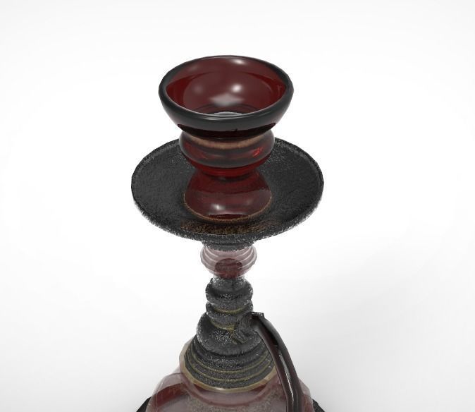 Low Poly Turkish Hookah Low-poly 3D model_3
