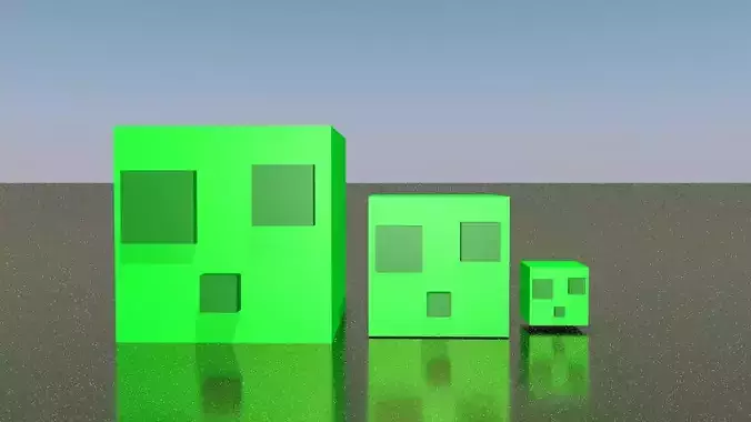 Minecraft Rigged Slime Models