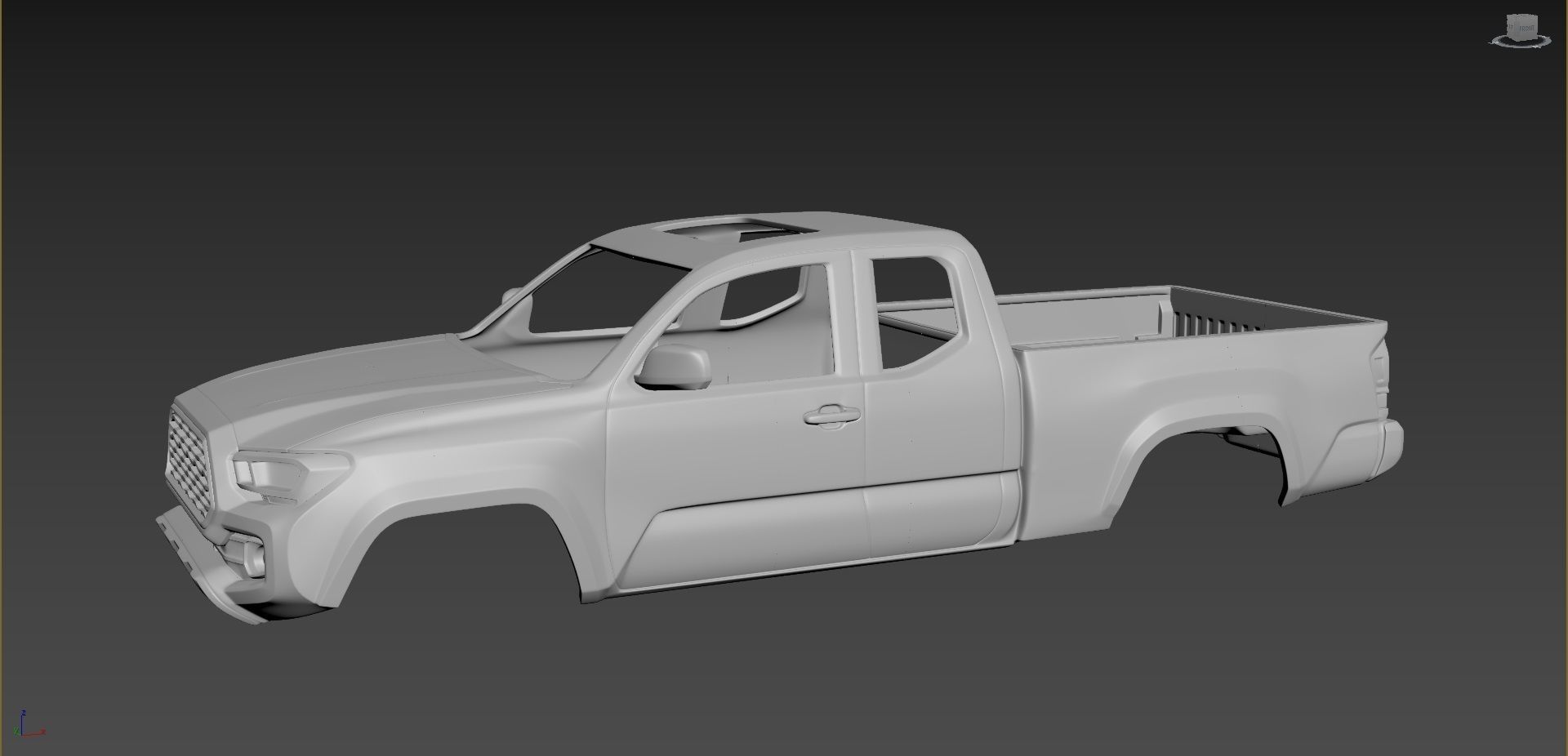 Toyota Tacoma 2020 Access Cab Body For Print 3D print model_1