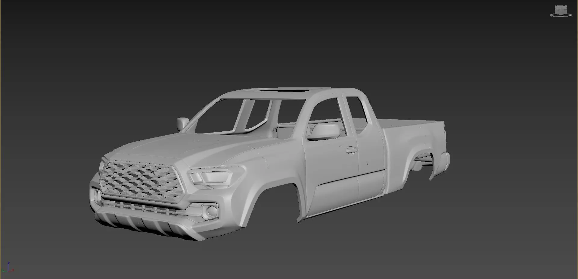 Toyota Tacoma 2020 Access Cab Body For Print 3D print model_0