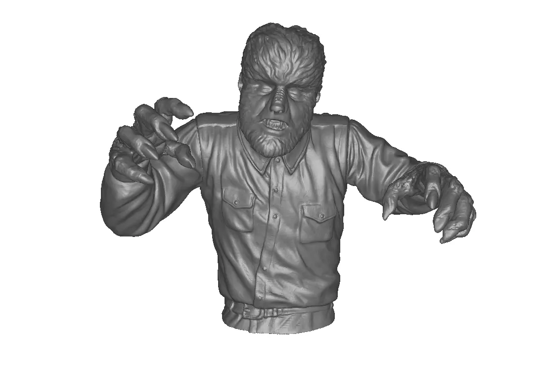 Wolfman Original 1941 film high and Low-poly 3D model
