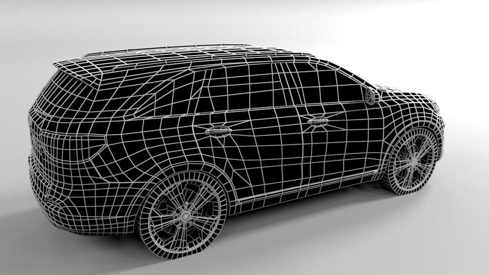 KIA SORENTO 2016 LOWPOLY Low-poly 3D model_7