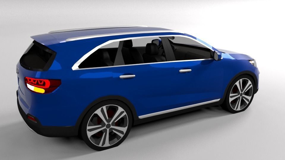 KIA SORENTO 2016 LOWPOLY Low-poly 3D model_6
