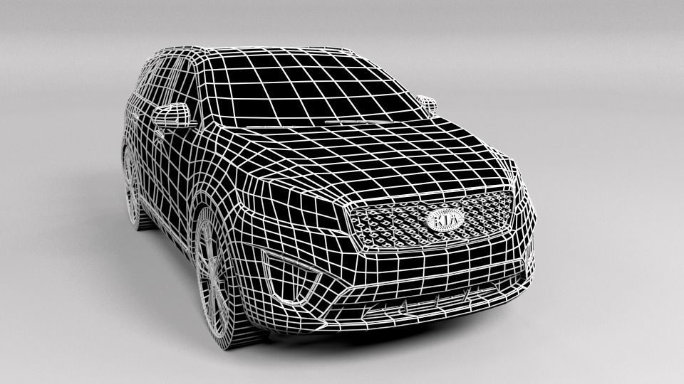 KIA SORENTO 2016 LOWPOLY Low-poly 3D model_1