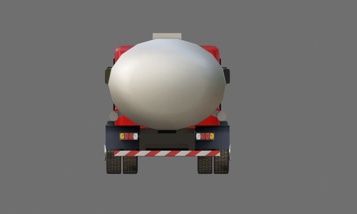 Red Truck - Tank - Fuel - Gasoline - Caminhao Tanque 3D model_21