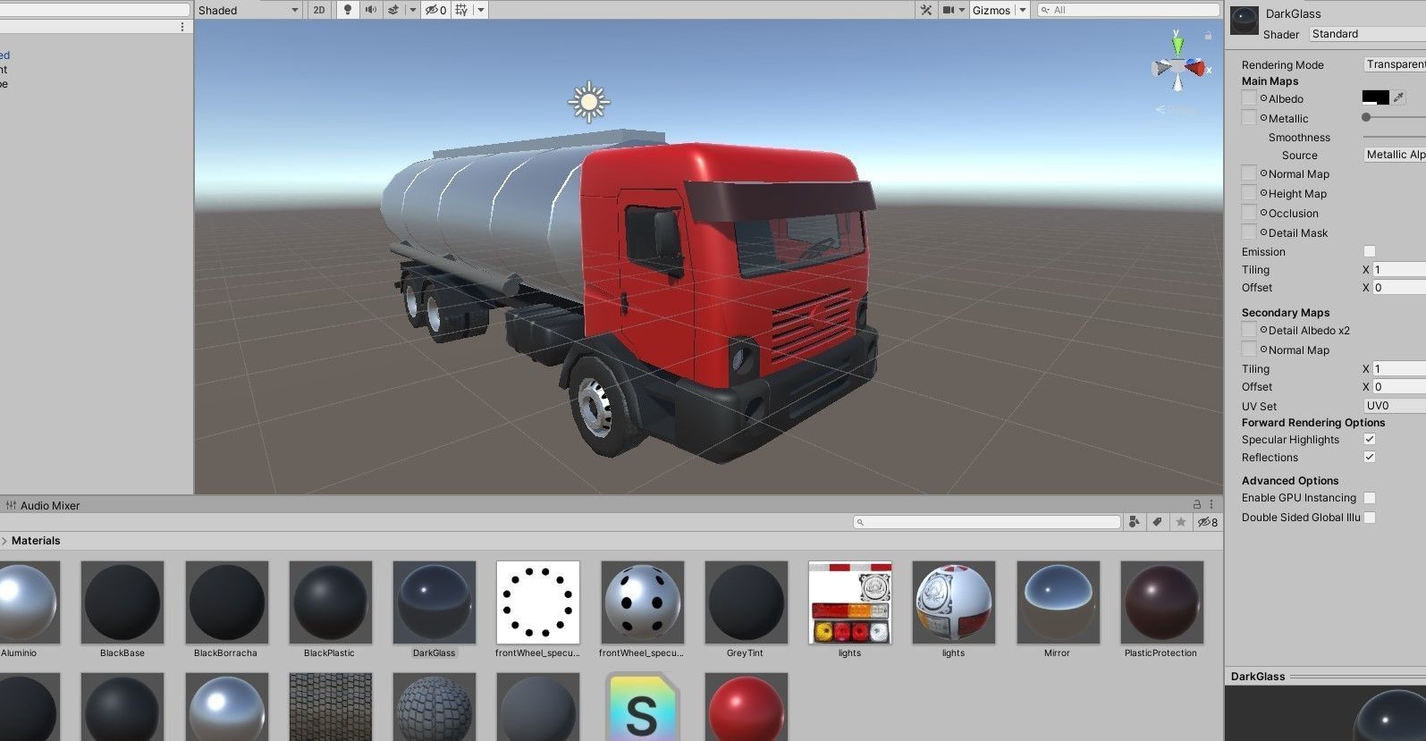 Red Truck - Tank - Fuel - Gasoline - Caminhao Tanque 3D model_3