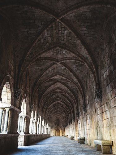 Gothic hallway modular kit Low-poly 3D model