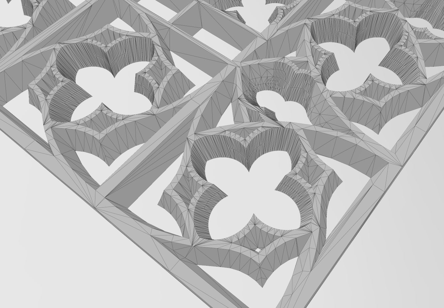 Gothic Ornament pannel for plaster and wood working 3D print model_22