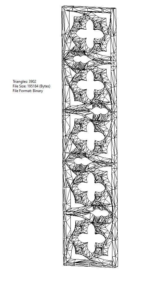 Gothic Ornament pannel for plaster and wood working 3D print model_18