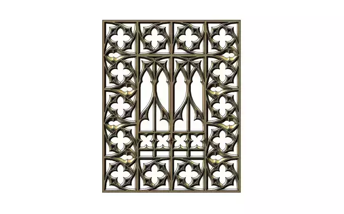 Gothic Ornament pannel for plaster and wood working