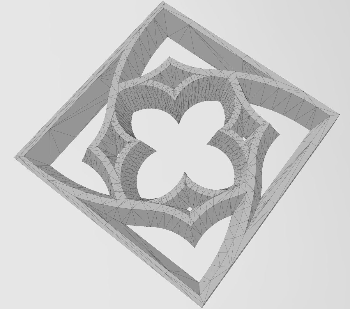 Gothic Ornament pannel for plaster and wood working 3D print model_15