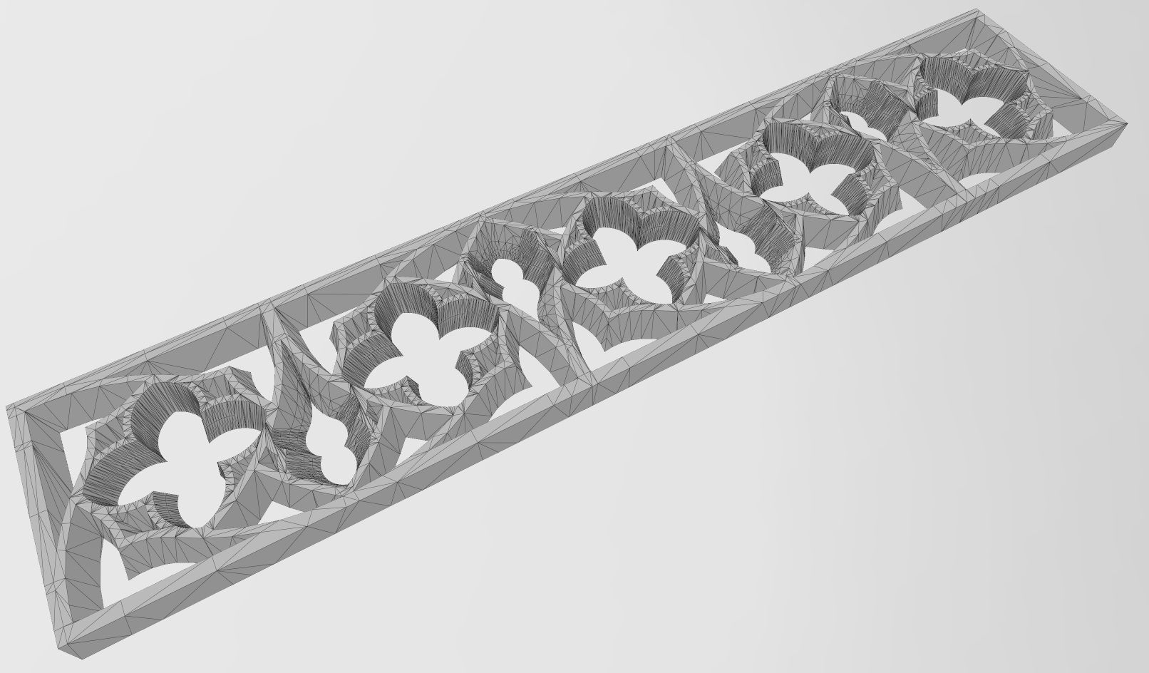 Gothic Ornament pannel for plaster and wood working 3D print model_13