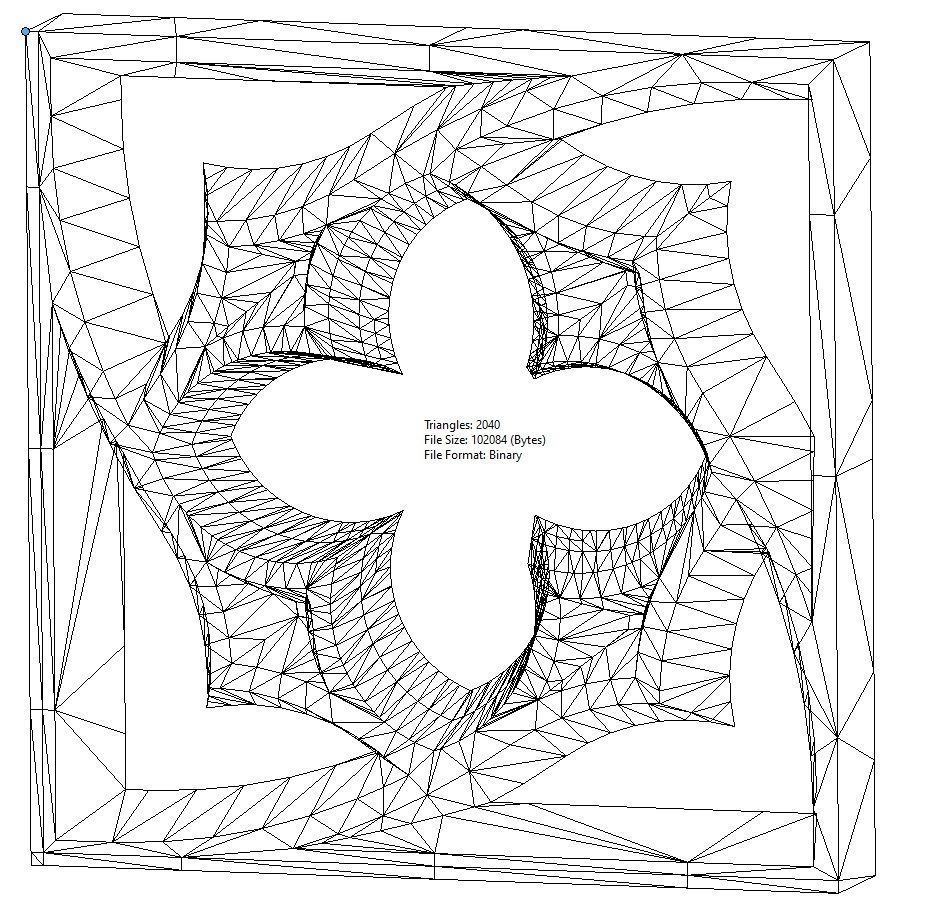 Gothic Ornament pannel for plaster and wood working 3D print model_17