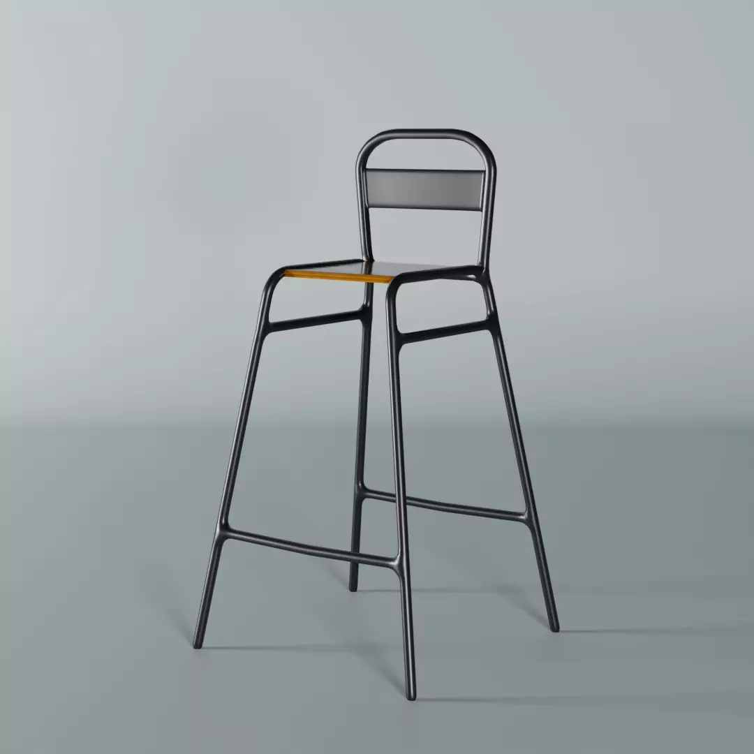 Modern Bar Chair Free 3D model