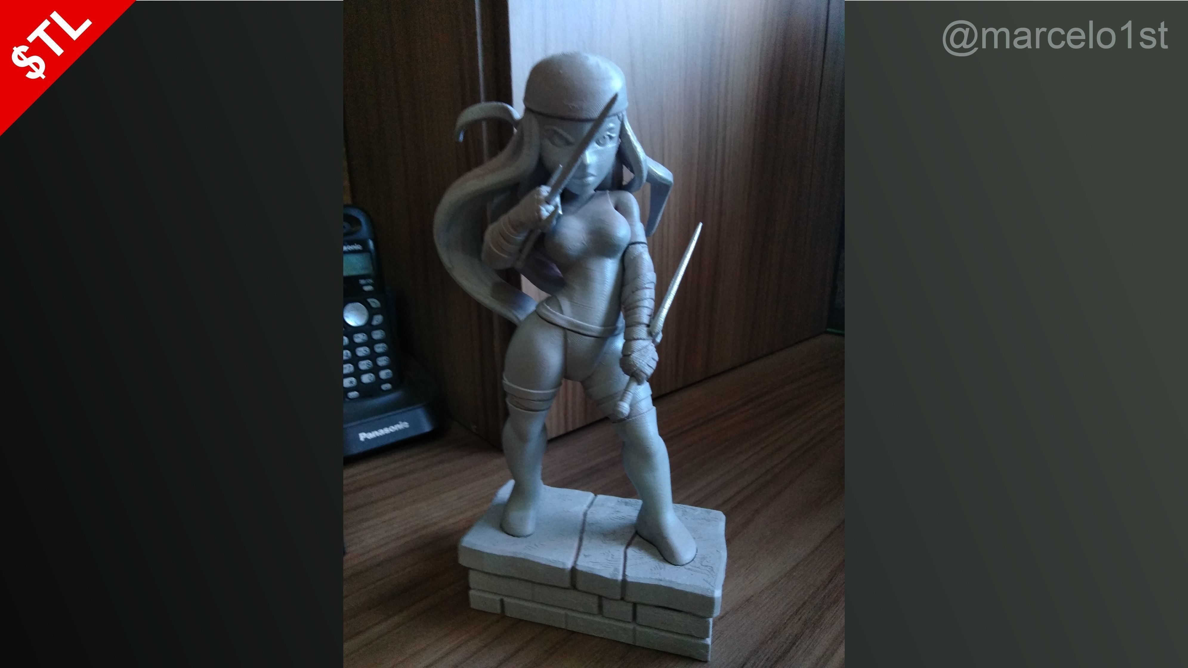 Elektra Natchios Statue 3D print model_22