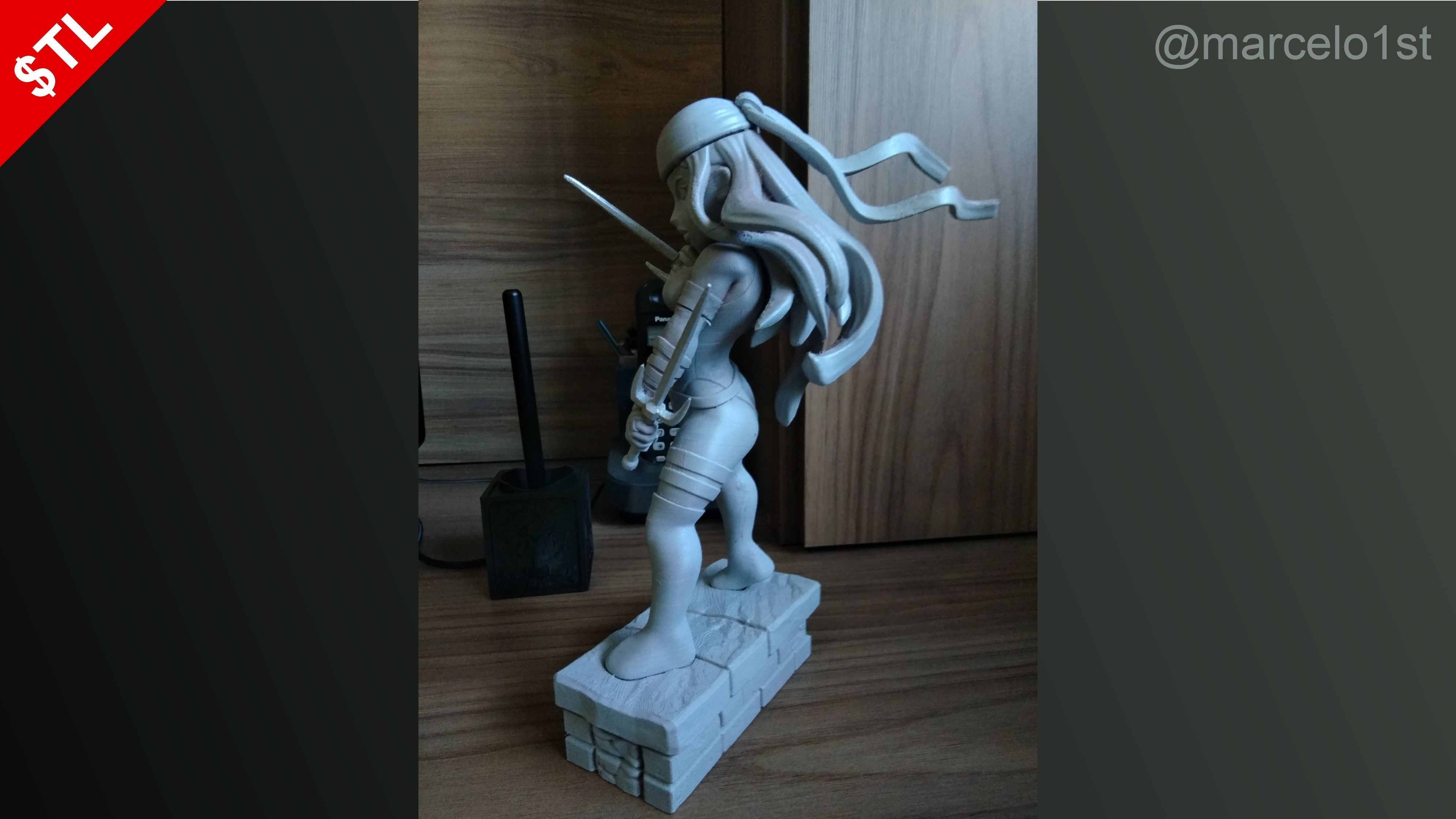Elektra Natchios Statue 3D print model_24