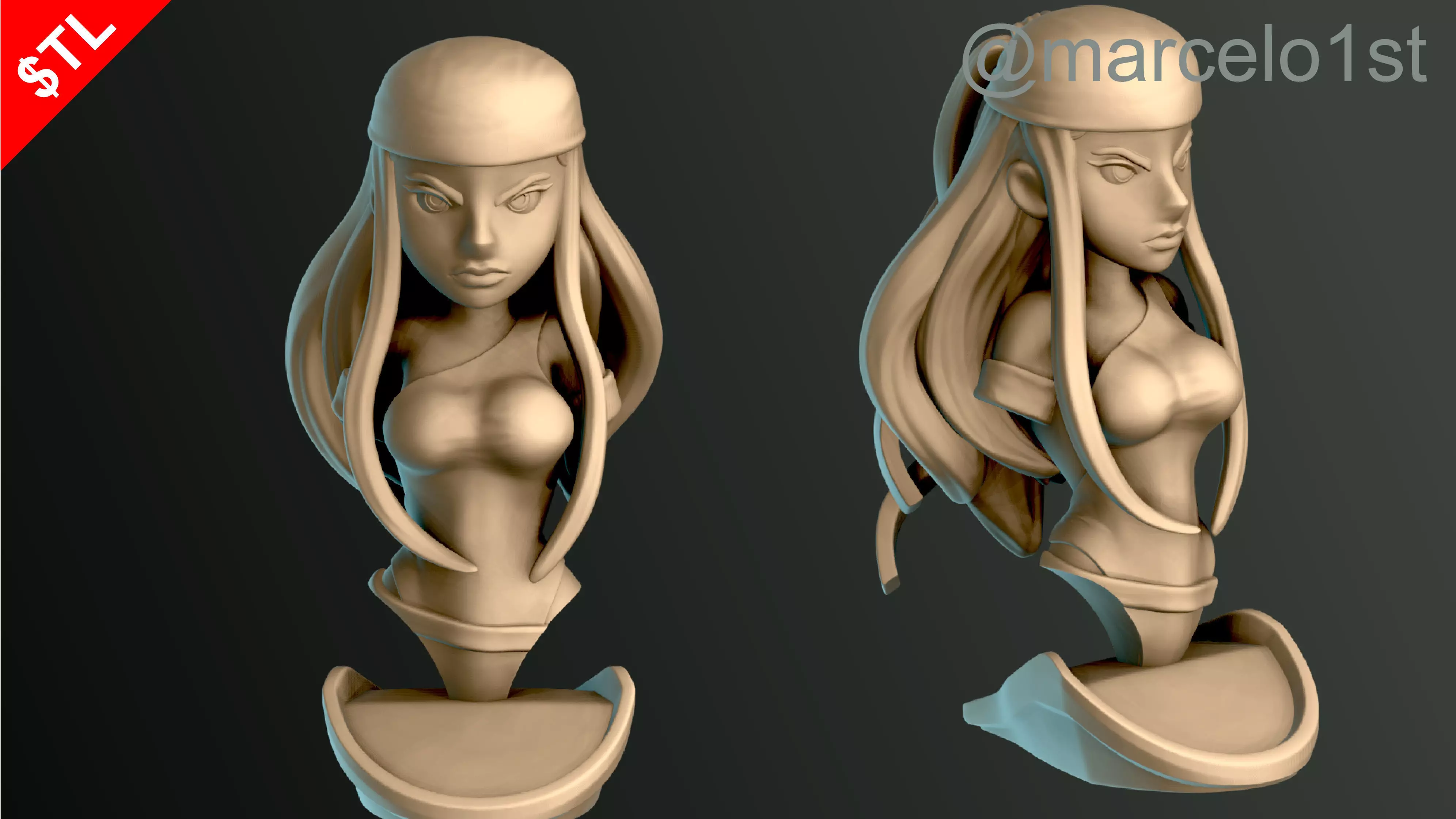 Elektra Natchios Bust 3D print model_0