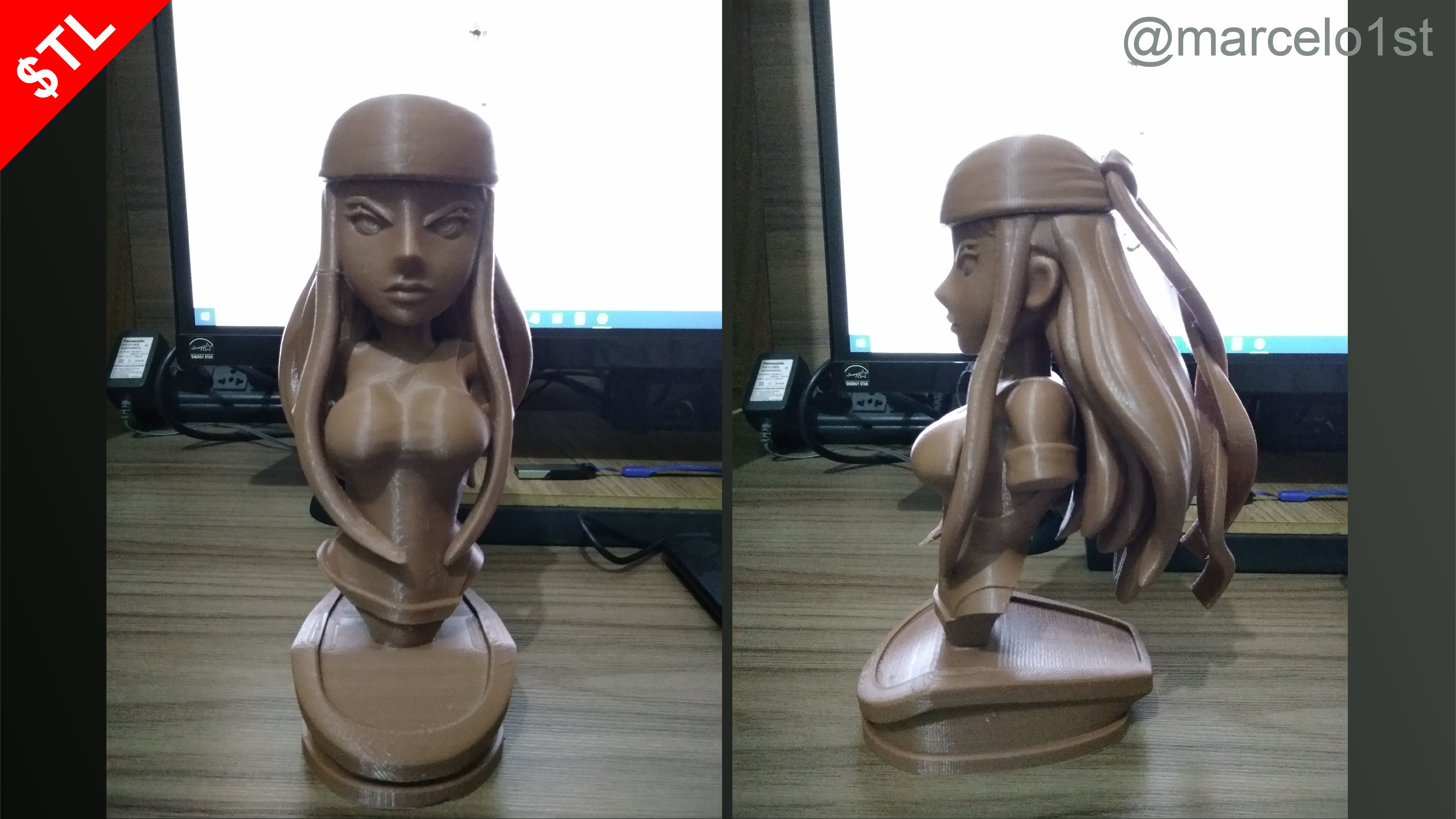 Elektra Natchios Bust 3D print model_4