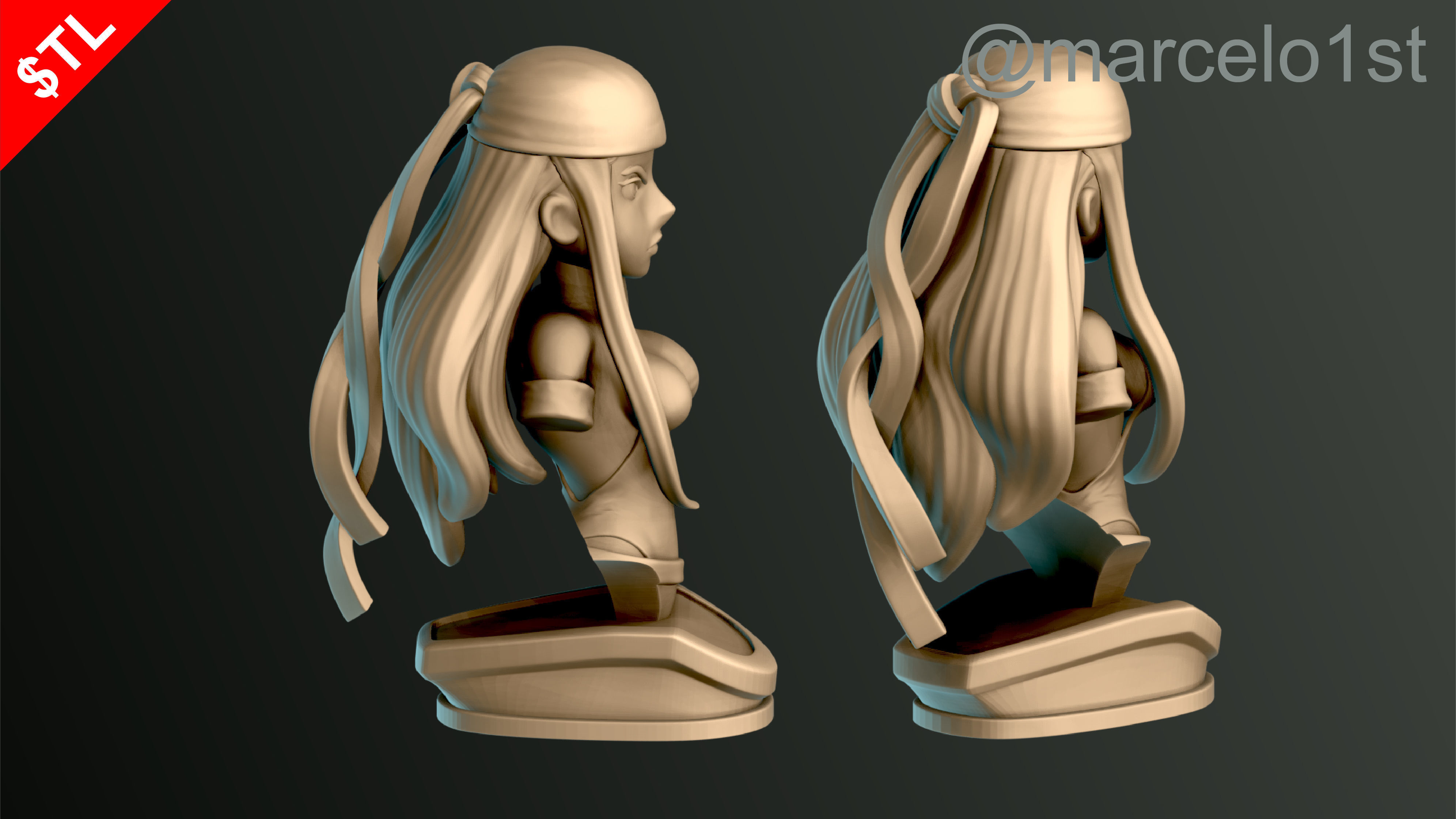 Elektra Natchios Bust 3D print model_1
