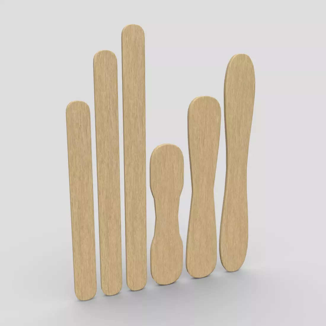 Popsicle Sticks Low-poly 3D model