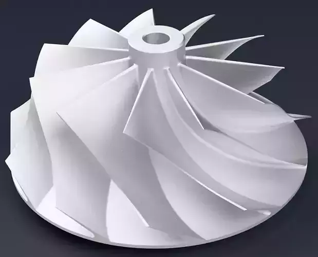Turbocharger Compressor Impeller 3D print model