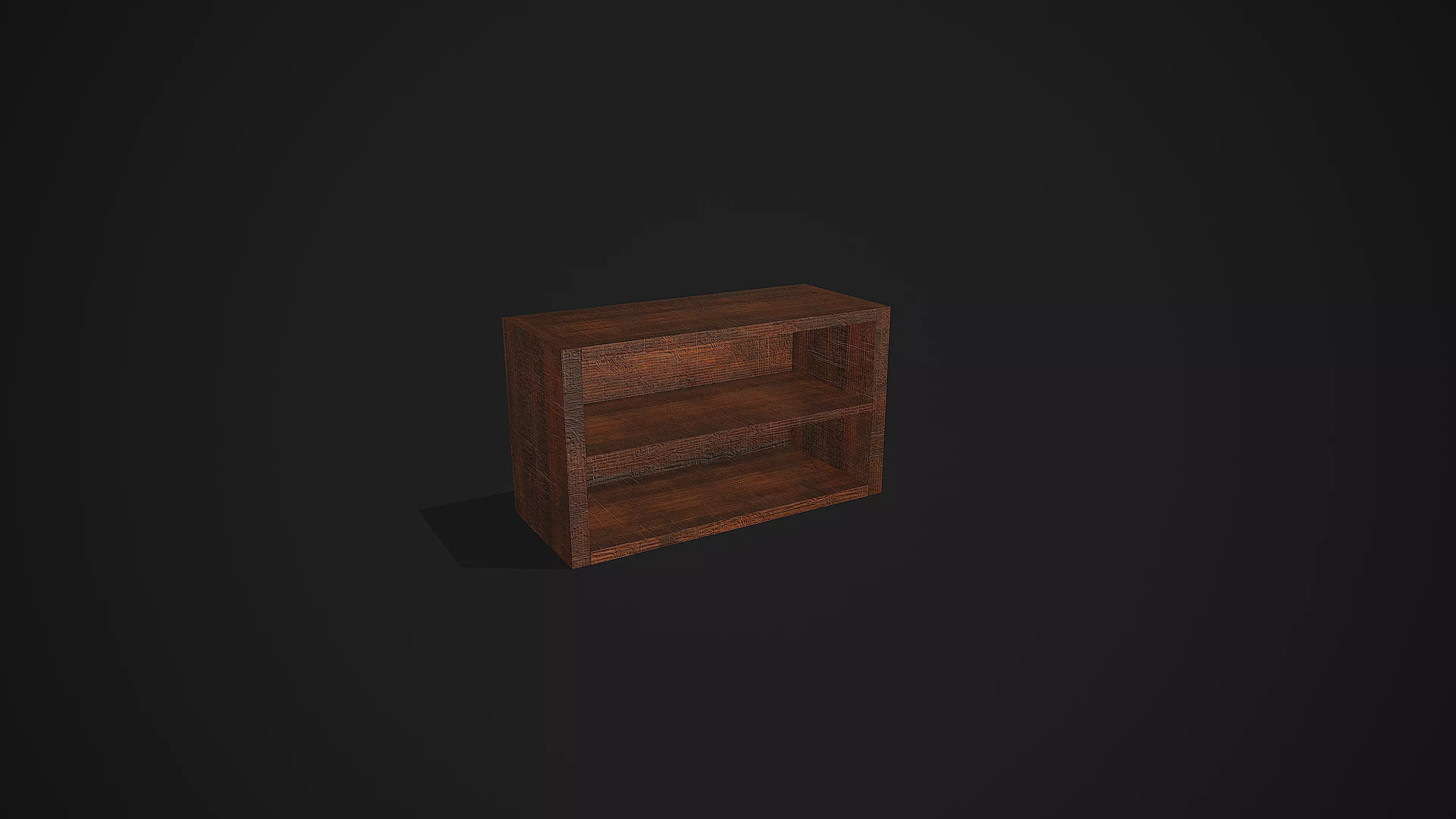Medieval Bookshelf Low-poly 3D model_0