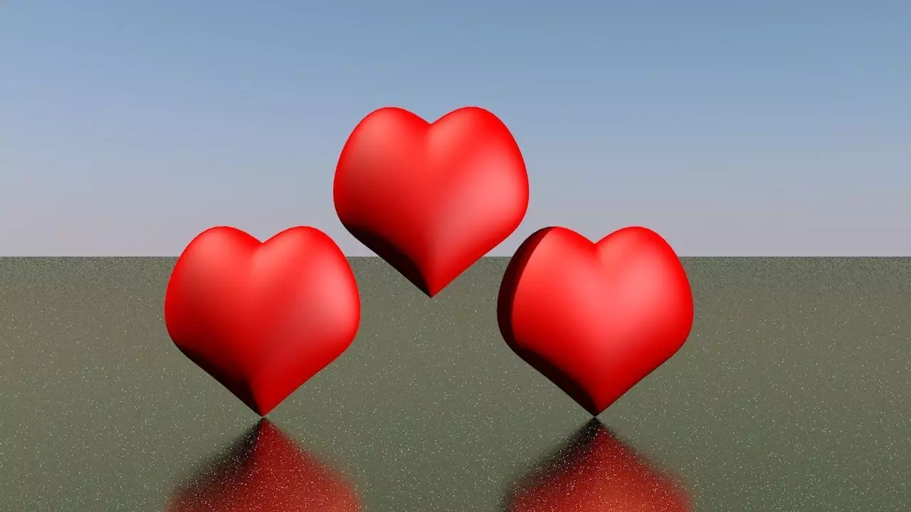Hearts three 3D model_0