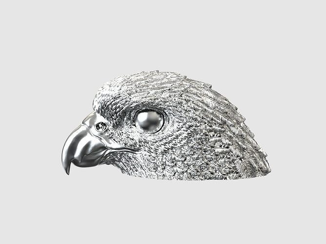 Falcon head necklace high detail 3D print model