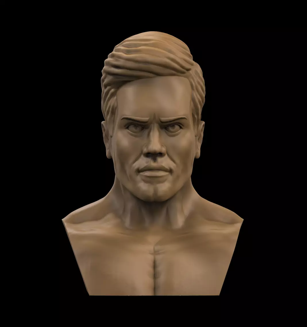 Stylized Male Head 3D print model
