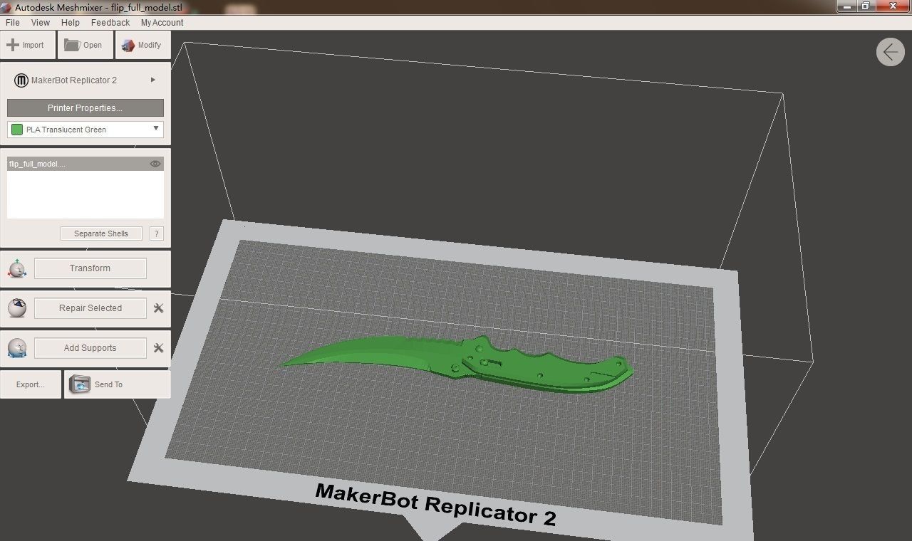 Jackknife 3D print model_1