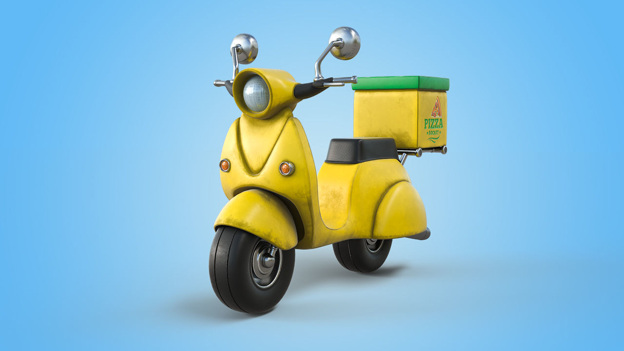 Cartoon Pizza House 3D model_14