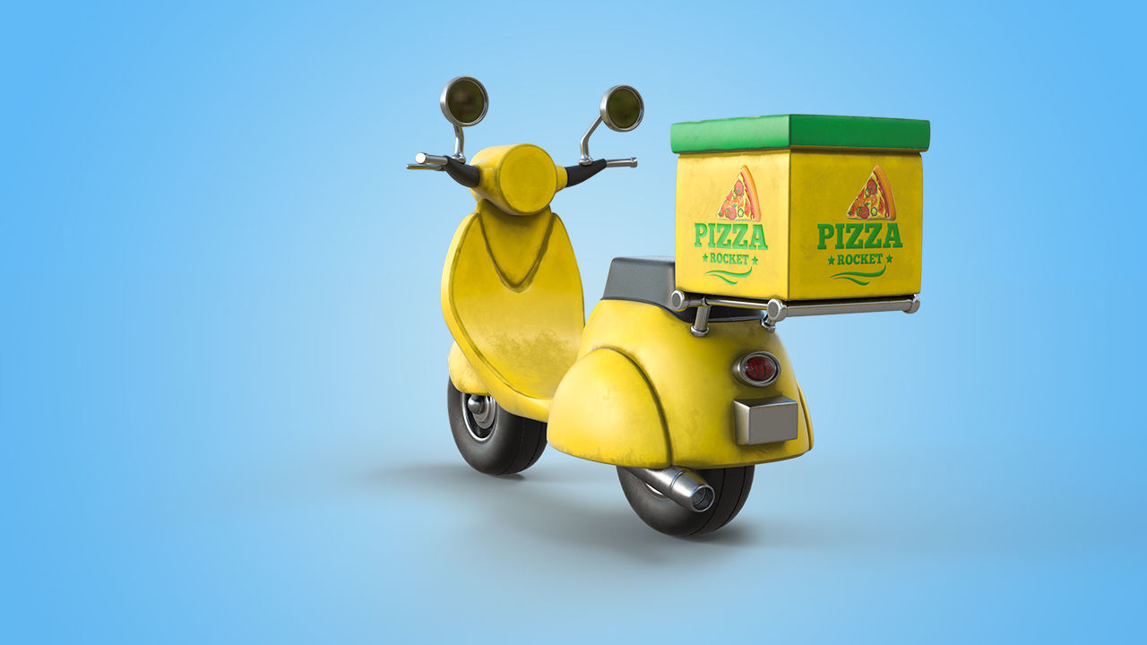 Cartoon Pizza House 3D model_17