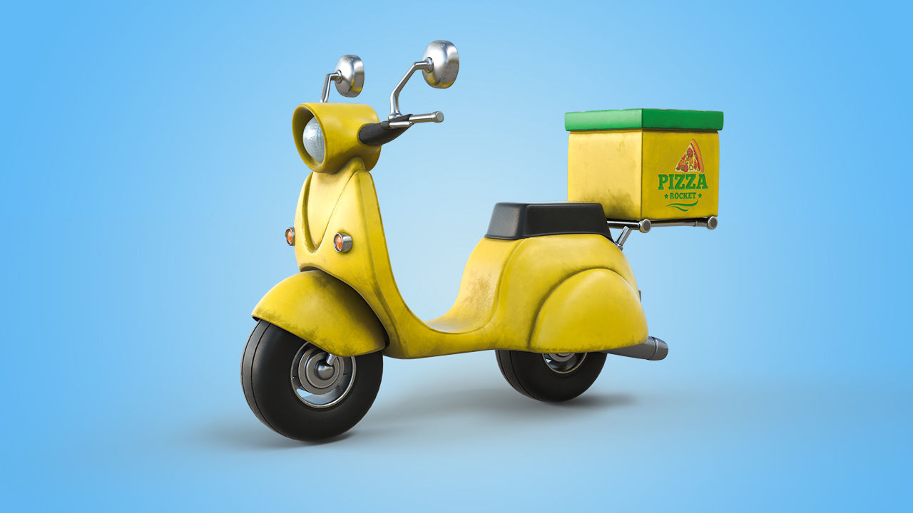 Cartoon Pizza House 3D model_15