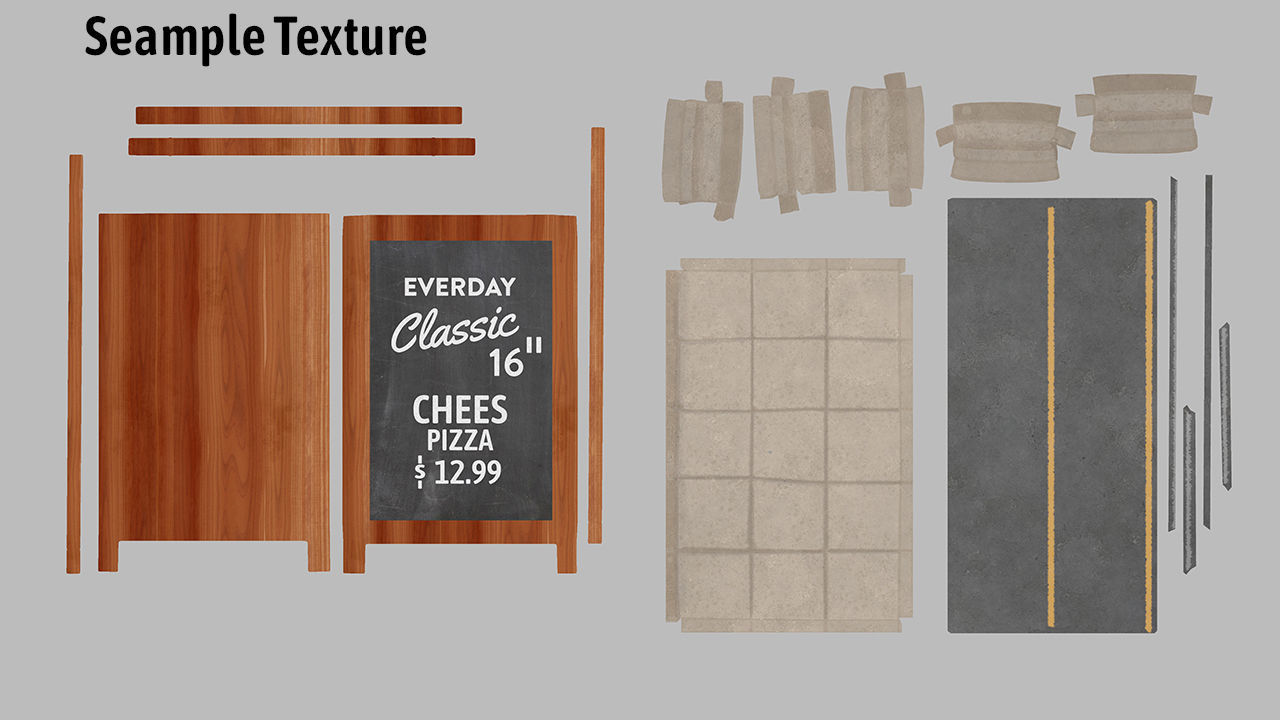 Cartoon Pizza House 3D model_23