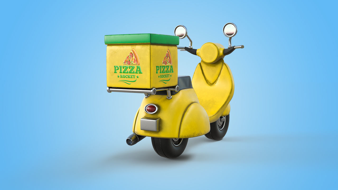 Cartoon Pizza House 3D model_18