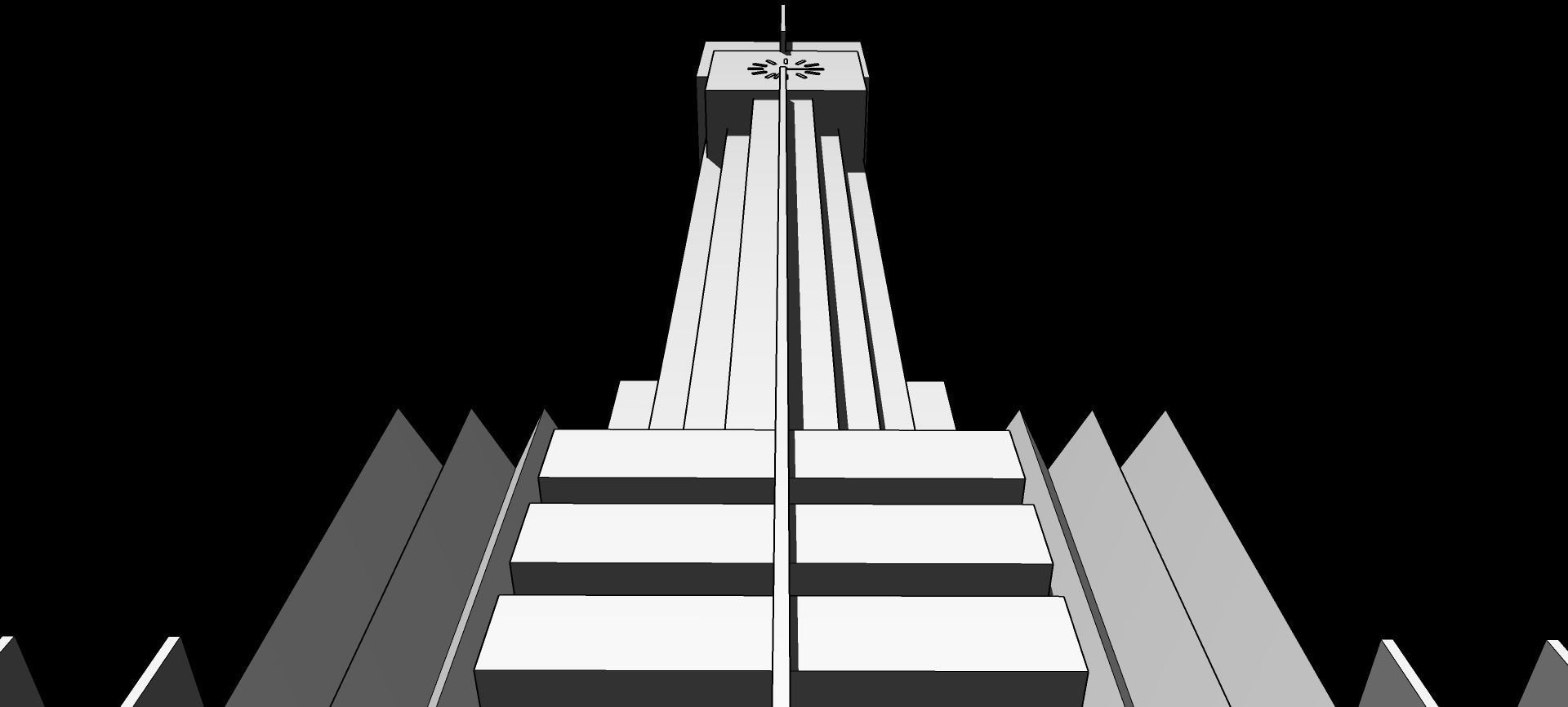 Francisco Salamone Public Building Low-poly 3D model_7