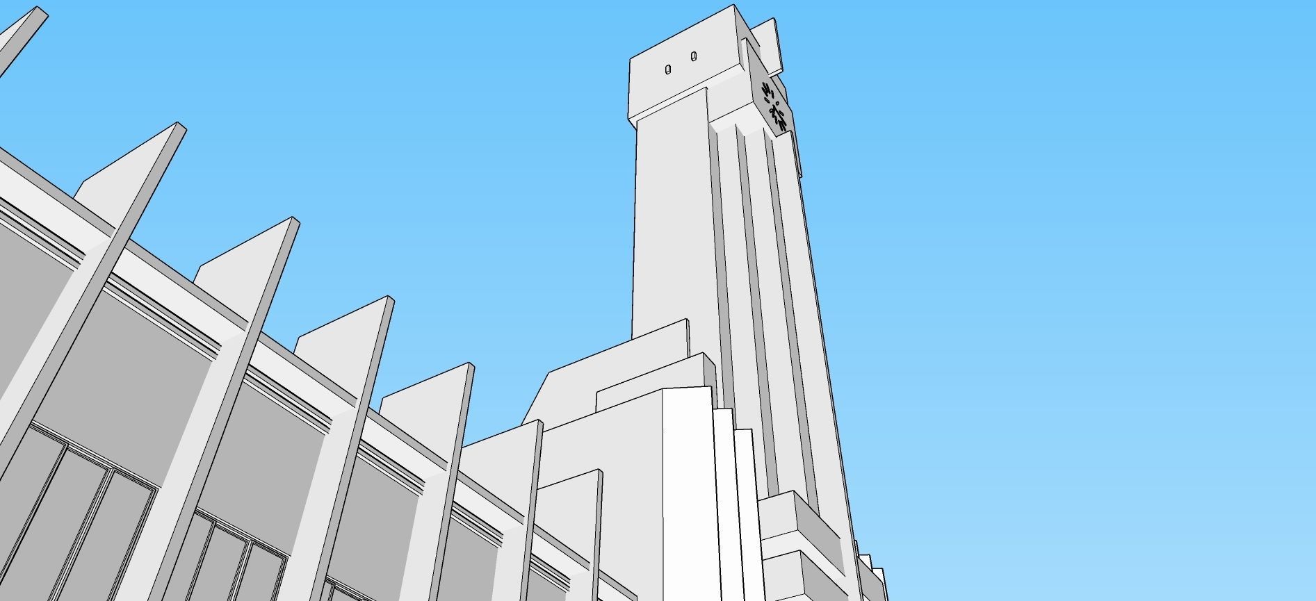 Francisco Salamone Public Building Low-poly 3D model_11