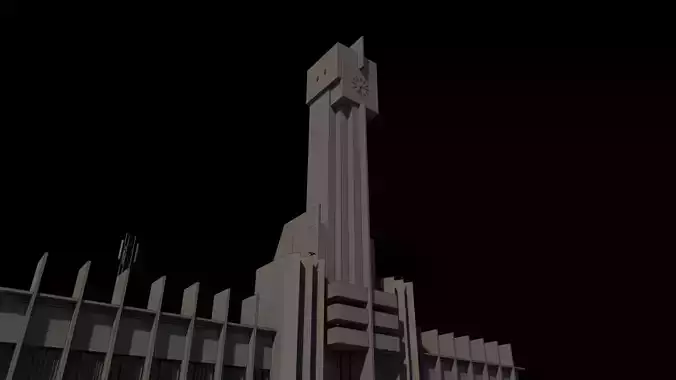 Francisco Salamone Public Building Low-poly 3D model
