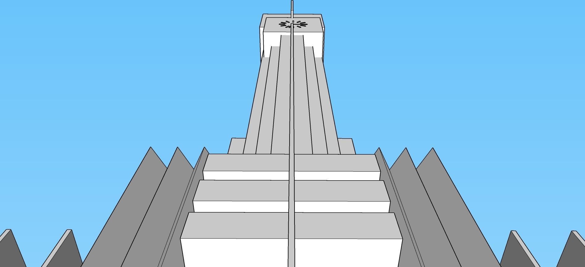 Francisco Salamone Public Building Low-poly 3D model_9