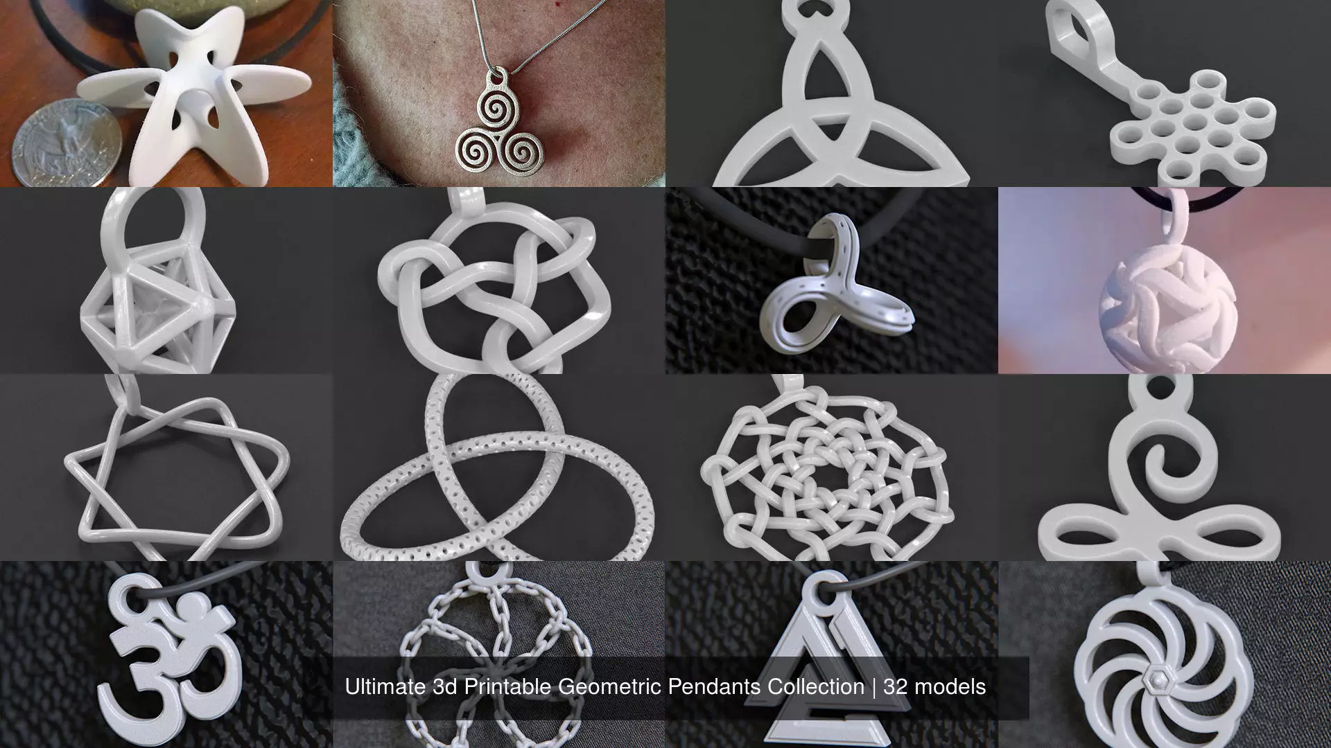 Ultimate 3d Printable Geometric Pendants Collection _0