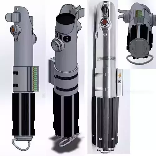 Lightsaber water pump with electric motor 3D print model