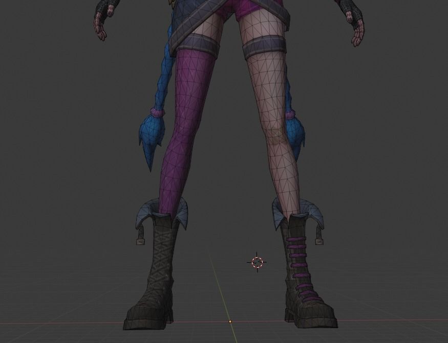 JINX Arcane - League Of Legends - RIGGED Low-poly 3D model_9