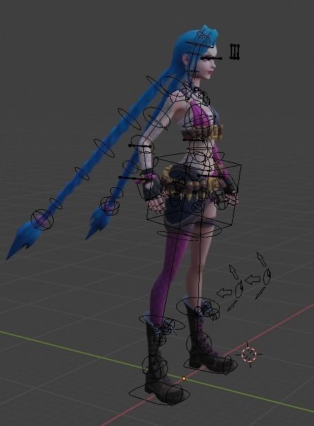 JINX Arcane - League Of Legends - RIGGED Low-poly 3D model_4