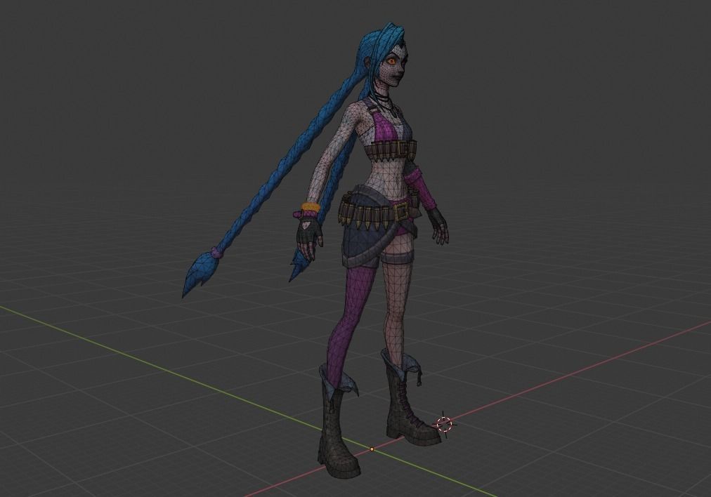 JINX Arcane - League Of Legends - RIGGED Low-poly 3D model_6