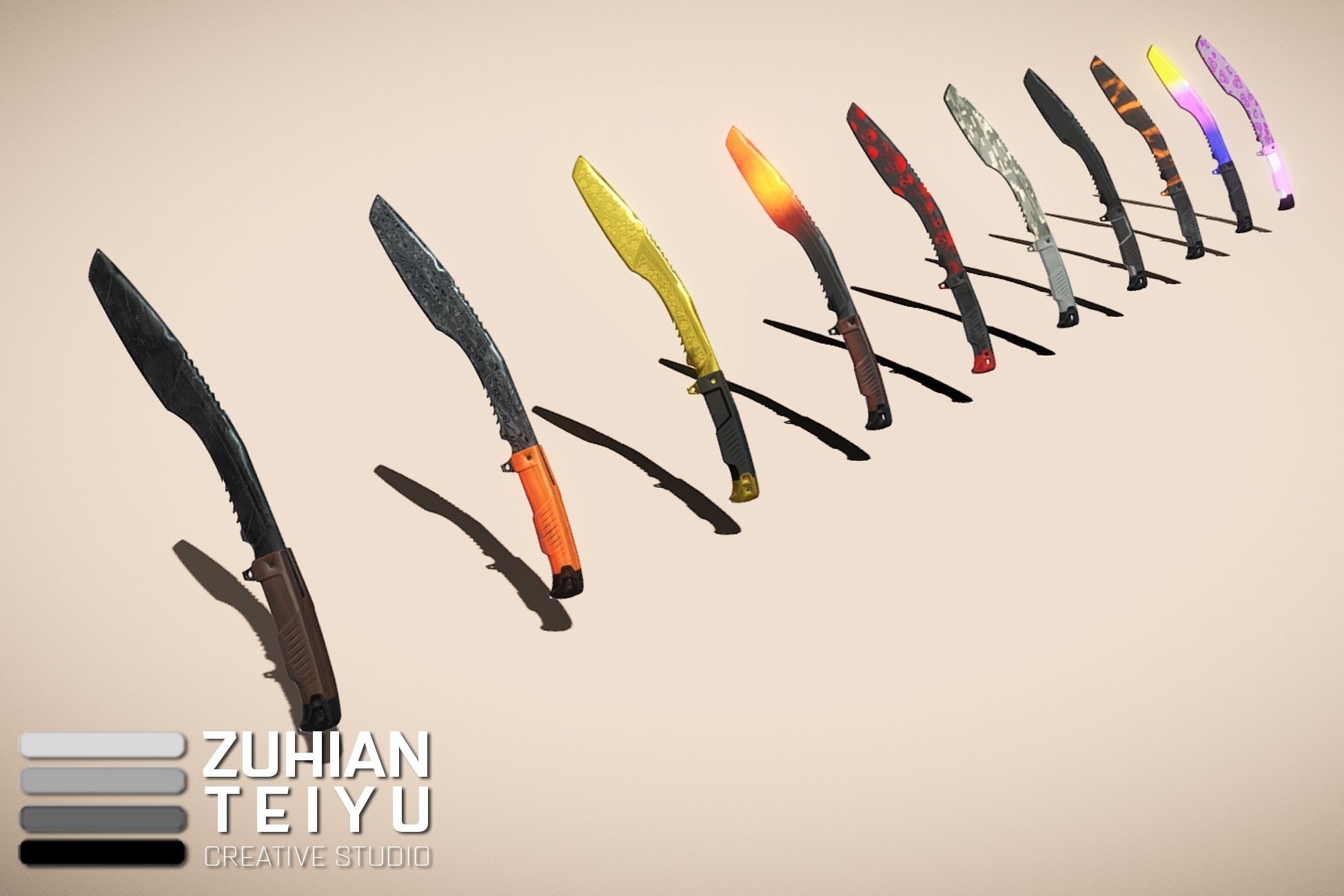 Tactical Knives 3D model_4