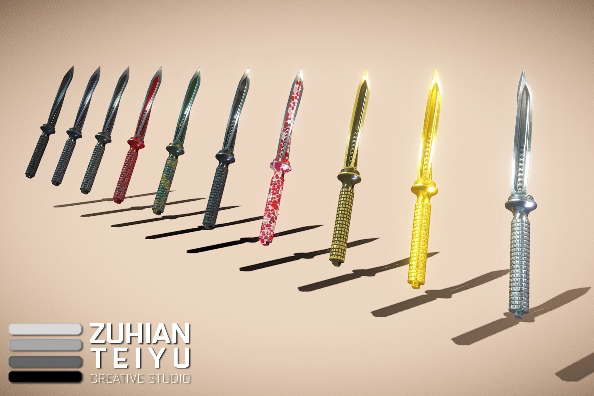 Tactical Knives 3D model_3