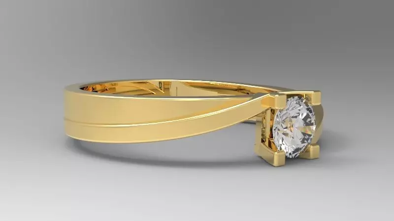 Solitaire Ring 3D print model